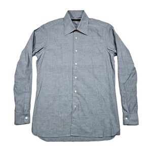 FSC Freeman's Sporting Club Chambray Shirt Mens 15 38 Slim Rebel Cotton Made USA